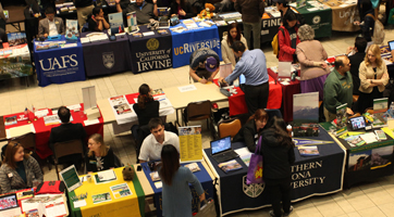 University Transfer Fair in the Student Affairs building
