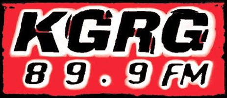 logo for the KGRG 89.9FM radio station