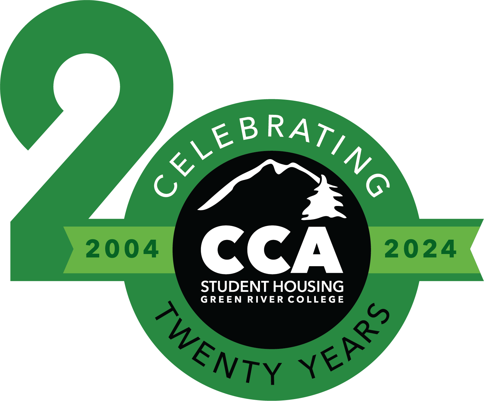 campus corner apartments 20 year logo