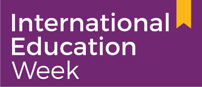 International Education Week Logo Purple