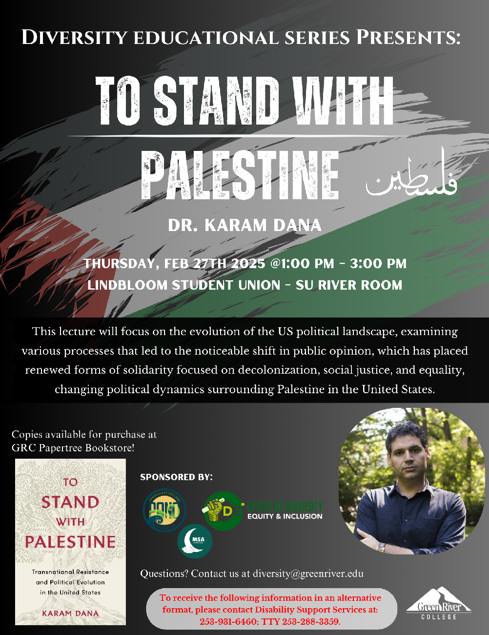 To Stand with Palestine Event Flyer