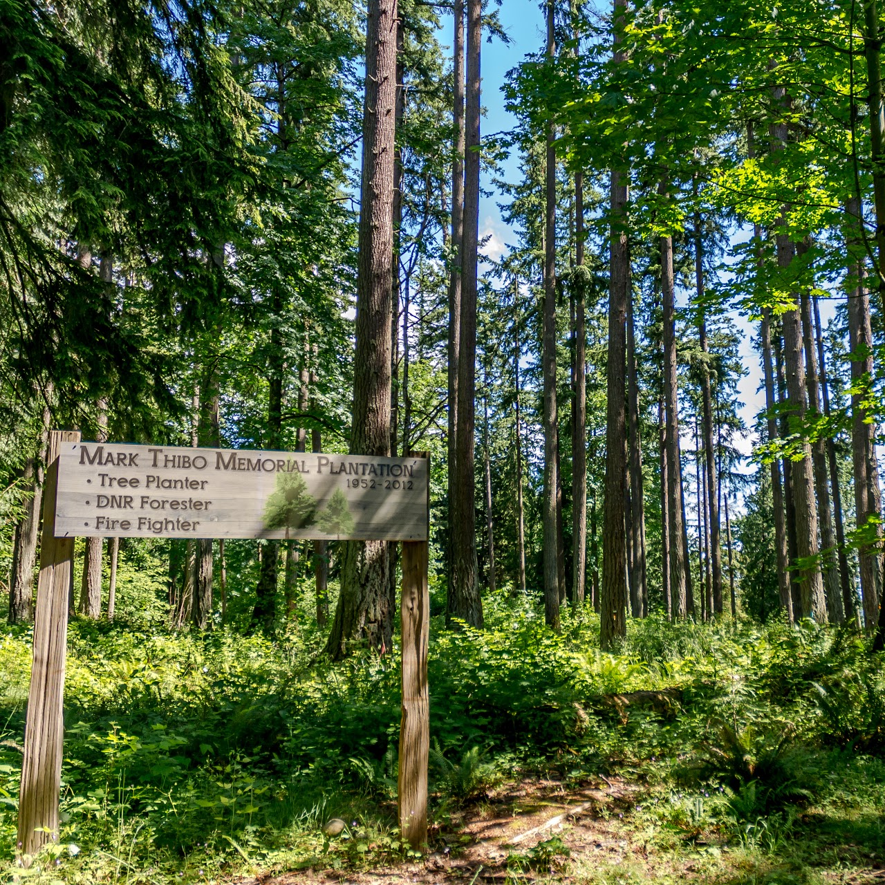 GRC natural resources sign along forest trail