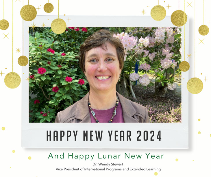 Happy New Year 2024 from Dr. Wendy Stewart