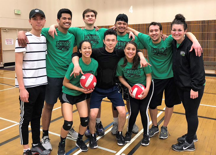 Co-ed recreation volleyball champions - winter 2018