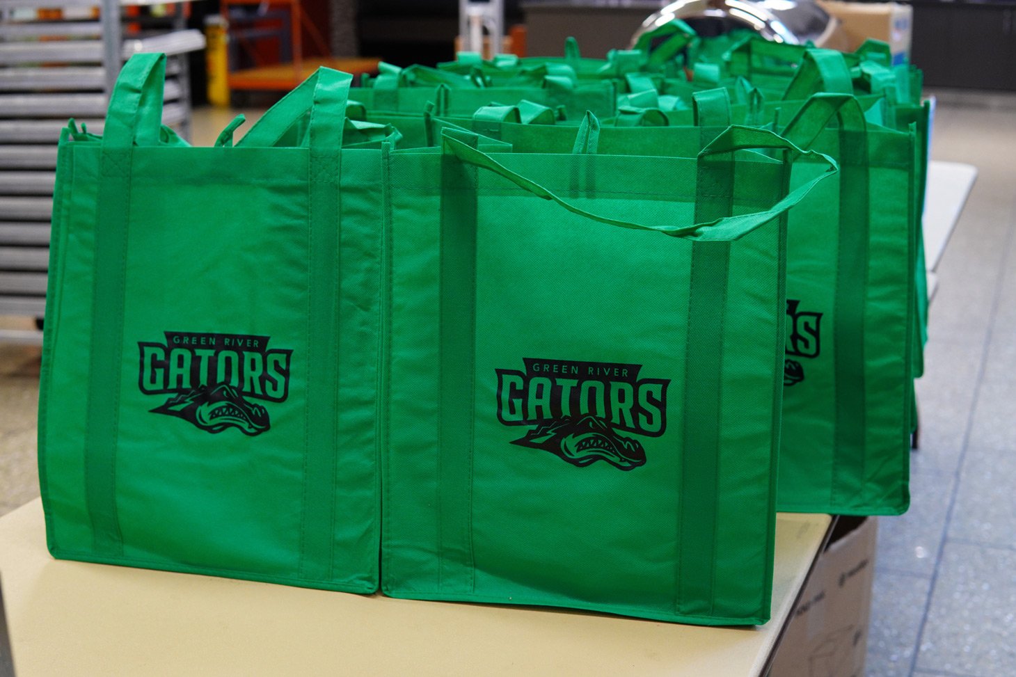 Each household received their meals in GRC tote bags