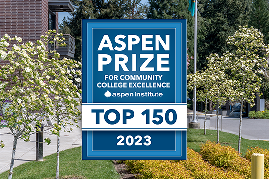 Aspen Prize logo over SU Building