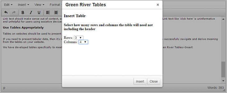Image showing how to properly create tables