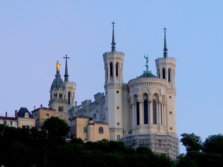 Basilica in Lyon, France.